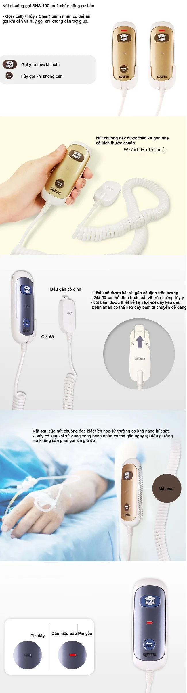 Chuông gọi y tá SHS-100