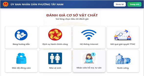 Kiosk tra cứu thông tin và khảo sát hài lòng Trung tâm hành chính