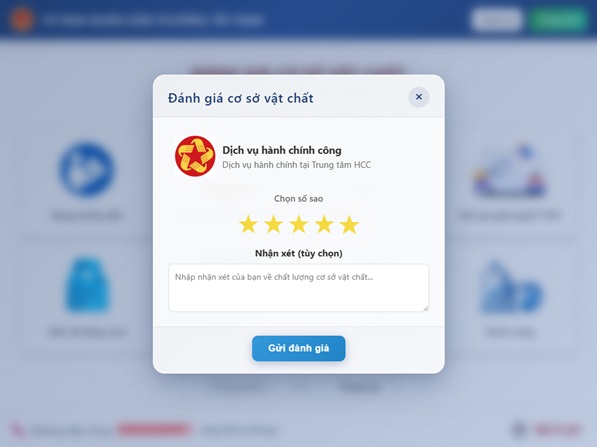 Kiosk tra cứu thông tin và khảo sát hài lòng Trung tâm hành chính